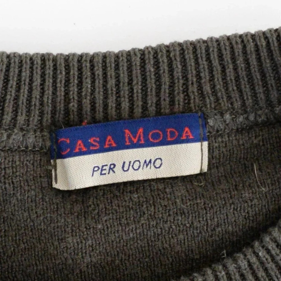 Italian Casa Moda Olive Green Knit Sweater Men's Medium?Unisex - Picture 11 of 11